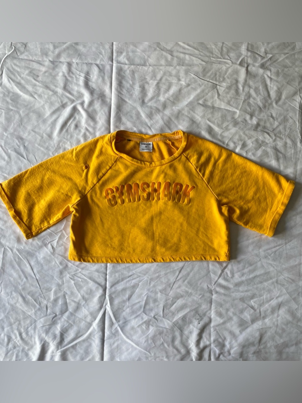 Gymshark Yellow Cropped Sweatshirt